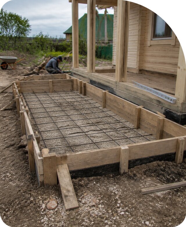 Фундамент для веранды под ключ в Сегеже от 19249 р. | РадиДОМА-Сгж
